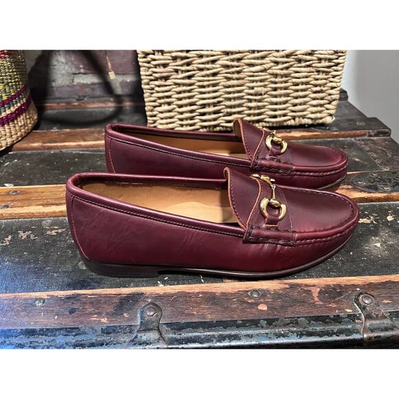 Jay Butler Millbank Bit Loafer Burgundy Full Grain Leather Gold Bit Size 8.5 main image 4